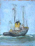 Berber Boom, De Holland 2, Pastel op papier in lijst, 40x33 cm, €.550,-