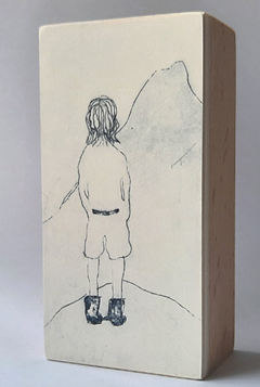 Edith Brouwer, Cipres 12, 85 euro, Ets op blok zonder ljist, 10x5x3,5 cm