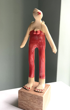 Kiki Demelinne, Rode Engel, 135 euro, Keramiek , 22x9x6 cm