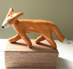 Kiki Demelinne, Vos XL, 150 euro, Keramiek, 13x17x7 cm