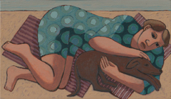 Aline Jansma, Strand Camperduin, 275 euro, Olieverf op paneel zonder lijst, 15x25 cm