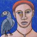Aline Jansma, Lorre 2, Olieverf op paneel, 12x12 cm, €.125,-