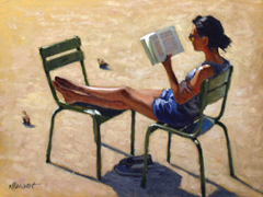 Richard van Mensvoort, Zomer, Olieverf op doek, 30x40 cm, €.760,-