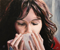 Richard van Mensvoort, Cappuccino, Olieverf op doek, 50x60 cm, €.1550,-