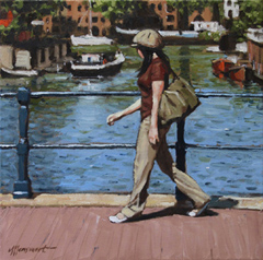 Richard van Mensvoort, Weekendtas, Olieverf op doek, 30x30 cm, €.995,-