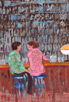 Lourdes Ral, A new rhythm again, 280 euro, Acrylic on wood no frame, 40x27 cm