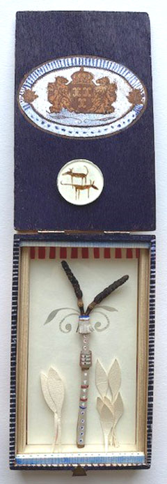 Rubinstein, Natuurgebied, 150 euro, Gemengde techniek in sigarenkistje, 30x9 cm