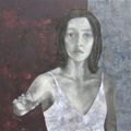 Kai Savelsberg, Bedingung der erkenntnis, Gemengde technieken op paneel, 100x100 cm, €.2400,-