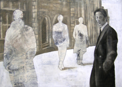 Kai Savelsberg, Einsatzohnekomma, Gemengde technieken op doek, 130x170 cm, €.3600,-