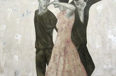 Kai Savelsberg, Niemandes, Gemengde technieken op paneel, 120x180 cm, €.3600,-