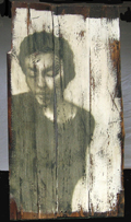 Kai Savelsberg, Die letzte vorhang, Gem. tech. op doek, 90x46 cm, €.1500,-