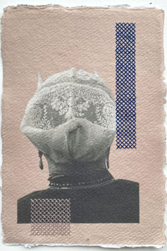 Renee Toonen, From Holland with Love and Thread 8, 135 euro, Gemengde techniek met kruissteekjes, 30x20 cm
