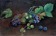 Annemarie Verschoor, Bramen 2, Olieverf op paneel, 20x30 cm, €.160,-