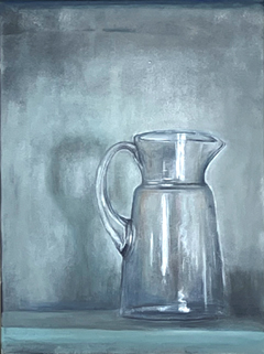 Antje Weber, Waterjug, 300 euro, Mixed technique on canvas without frame, 40x30 cm