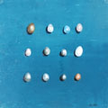 Barbara Wichers Hoeth, Eitjes, Olieverf op paneel, 30x30 cm, €.350,-