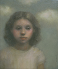 J.T. Winik, Girl in the couds, Olieverf op doek, 38x32 cm, €.1220,-