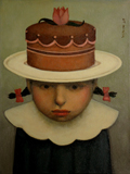 JoAnna Winik, Chocolate Cake, Olie op doek, 35x27 cm, €.800,-