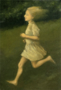 JoAnna Winik, Running Girl, Olie op doek, 60x80 cm, €.1200,-