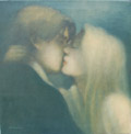 J.T. Winik, Evening Kiss, Oil on canvas, 53x53 cm, €.1300,-