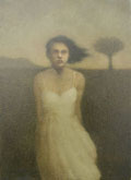 JoAnna Winik, Woman and tree, Olie op doek, 33x24 cm, €.650,-