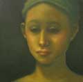 JoAnna Winik, Woman Wearing Turban, Olieverf op doek, 30x30 cm, €.650,-