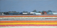 Gineke Zikken, Bont Voorjaar, Olieverf op doek, 30x60 cm, €.800,-