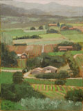 Gineke Zikken, Uitzicht van Charles, Olieverf op doek, 40x30 cm, €.840,-