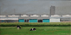 Gineke Zikken, Westland, Olieverf op doek, 20x40 cm, €.750,-