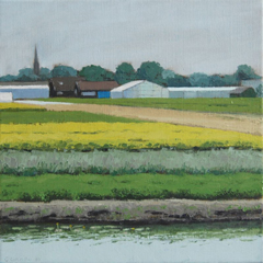 Gineke Zikken, Vrouwenmantel, Olieverf op doek, 40x40 cm, €.900,-