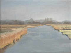 Gineke Zikken, Polder Oostzaan, Olieverf op doek, 30x40 cm, €.800,-