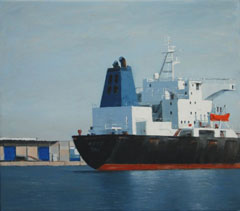 Gineke Zikken, Schip, Olieverf op doek, 70x80 cm, €.1900,-