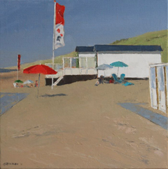 Gineke Zikken, Wijk aan Zee, olieverf op doek, 40x40 cm, €.950,-