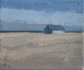 Gineke Zikken, Strandhuisje, Olieverf op doek, 10x12 cm, €.240,-