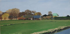 Gineke Zikken, Bij het Gein, Olieverf op doek, 20x40 cm, €.750,-