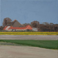 Gineke Zikken, Boerderij Texel, Olieverf op doek, 20x20 cm, €.550,-