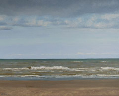 Gineke Zikken, Zee, Olieverf op doek, 80x100 cm, €.2500,-