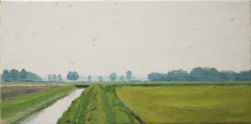 Gineke Zikken, 't Veen bij Annen, Olieverf op doek, 30x60 cm, €.800,-
