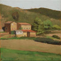Gineke Zikken, Hameau, Olieverf op doek, 30x30 cm, €.500,-