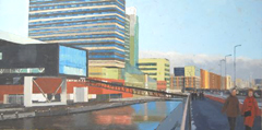 Gineke Zikken, Bimhuis, Olieverf op doek, 60x120 cm, €.2430,-