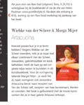 ARTACUCINA in het VNC magazine, vakbondsblad van het Nederlandscabinepersoneel