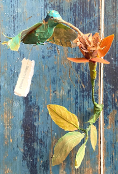Babette Hofstede, Kolibri 3, Papier, 20x25 cm, €.150,-