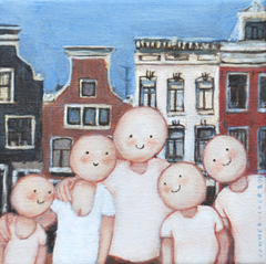 Sanne Kuiper, Amsterdam, Acryl op doek, 18x18 cm, €.170,-