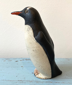 Elisabeth Leyen, Antartica Pinguin, Raku, 19x10 cm, €.175,-
