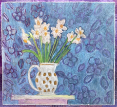 Thecla Renders, Sweet Daffodils, 300 euro, Gemengde techniek, 32x36 cm