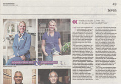 Wiebke van der Scheer in de Volkskrant van dinsdag 26 oktober 2010