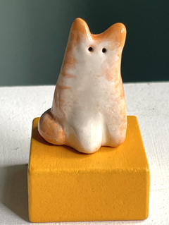 Kiki Demelinne, Oranje Kater, 45 euro, Keramiek, 7x5 cm