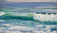 Bairbre Duggan, Little Sea, 550 euro, Olieverf op doek in grijze lijst, 16x27 cm