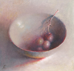 Anneke Elhorst, Druiven, 395 euro, Olieverf op paneel, 20x20 cm