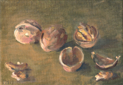Florentine Haak, Walnoten, Olieverf op doek, 13x18 cm, €.150,-