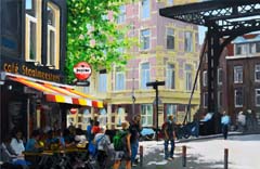 Henk Hofstra, Staalmeesters, 2200 euro, Acryl op doek in baklijst, 65x100 cm